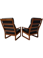 Mid-Century Modern Chairs and Hocker by Johannes Andersen for Silkeborg, 1960s